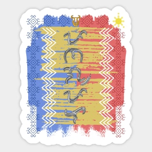 Philippine Flag / Baybayin word Pinagpala (Blessed) Sticker